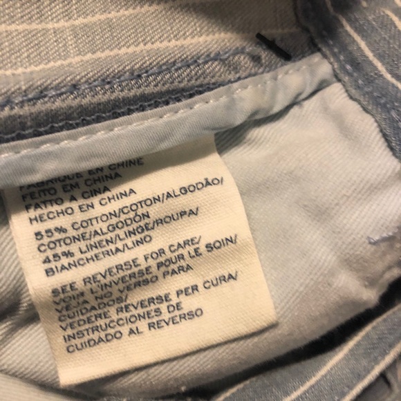 MARC JACOBS chambray belted straight leg pants - Picture 4 of 4